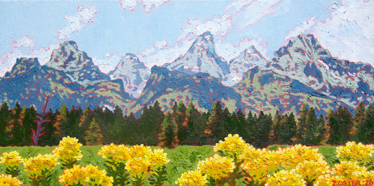 Rabbitbrush in Grand Teton National Park Print